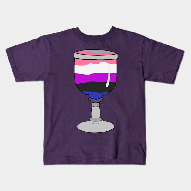 Genderfluid Goblet Kids T-Shirt by ExistingTM